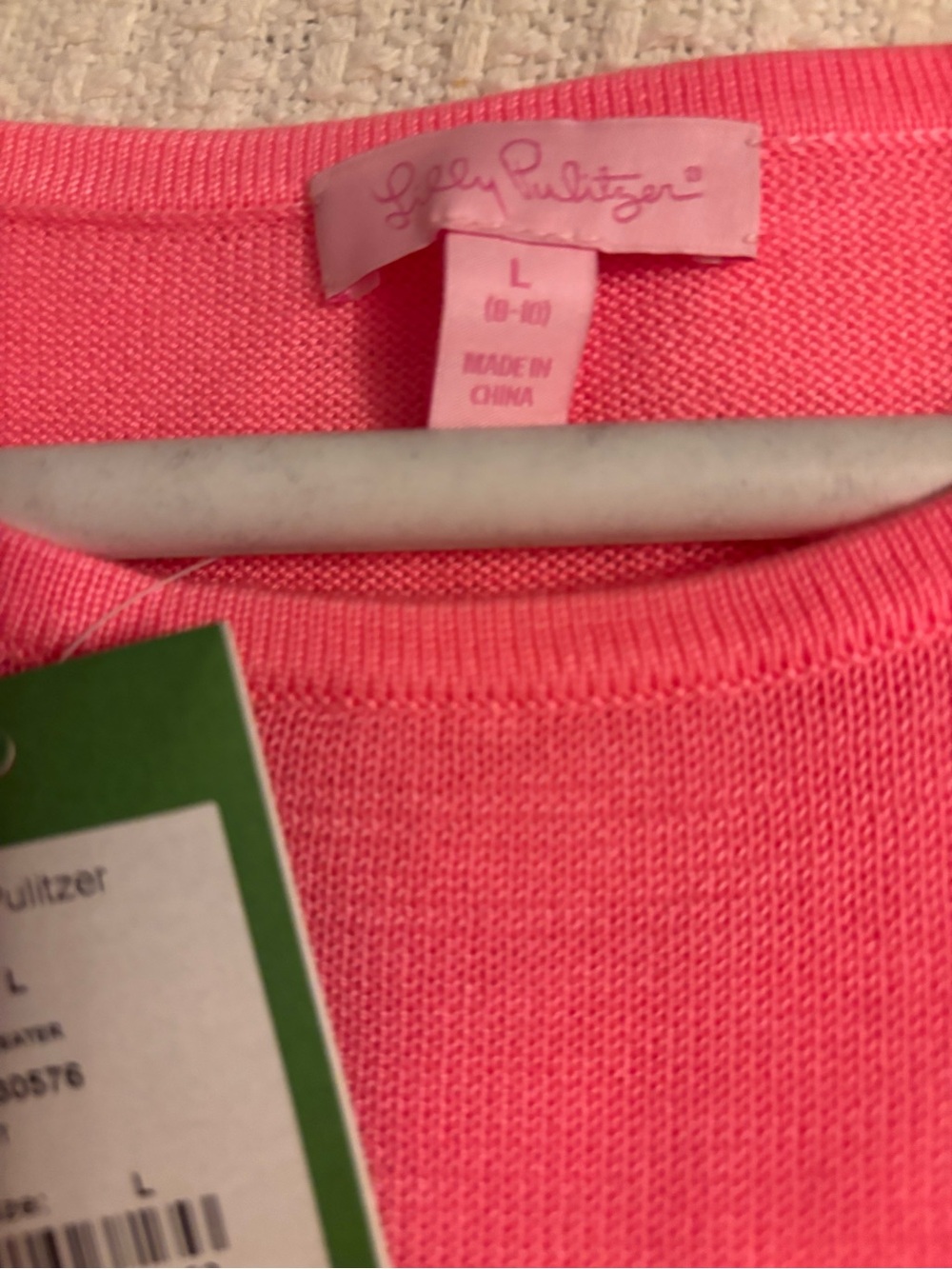 NWT Lilly Pulitzer size Large 8-10 pink sunset Tierneigh sweater - Picture 11 of 11